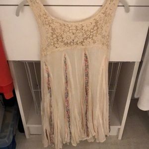 Free People beige dress with flowers